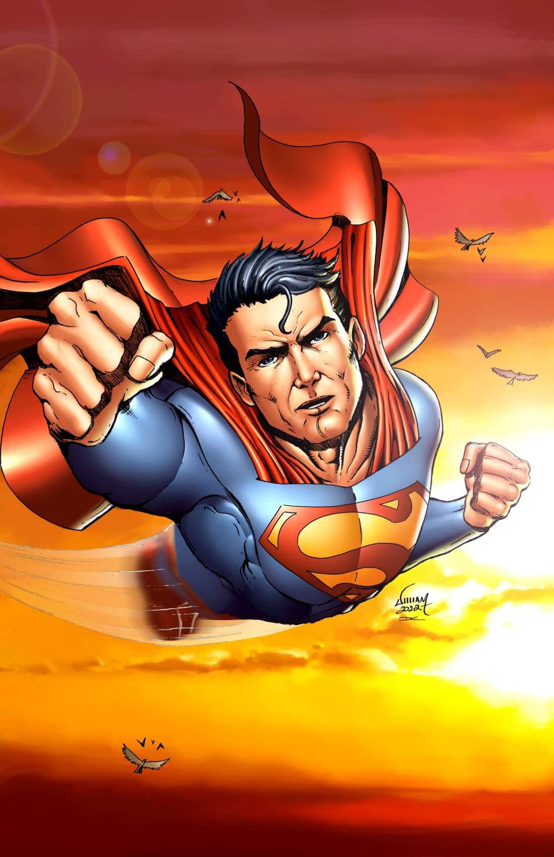 11x17 Superman Art Print