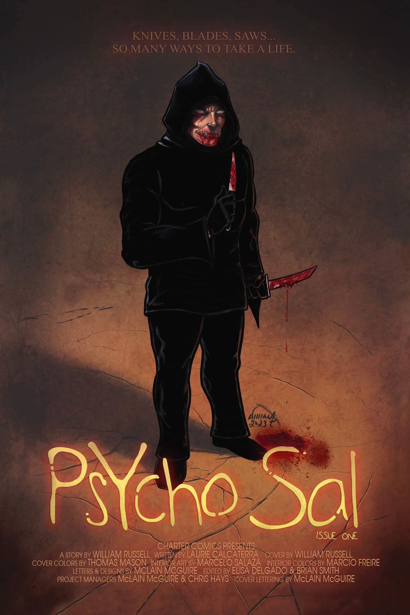11x17 Psycho Sal #1 EDS Exclusive - Pencils for Published Cover