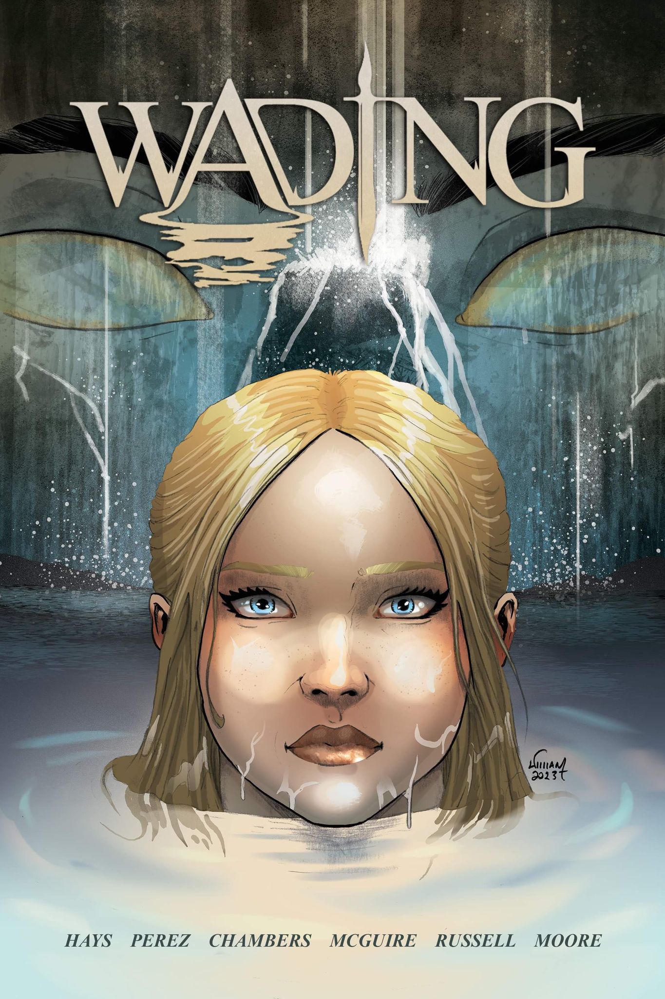 11x17 Orignal Pencils - Wading #1 kickstarter exclusive - Published Cover