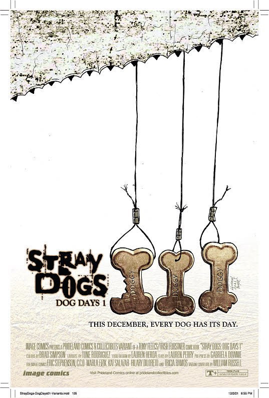 11x17 Original INKS - Stray Dogs: Dog Days #1 - Ink Published Cover Image Comics