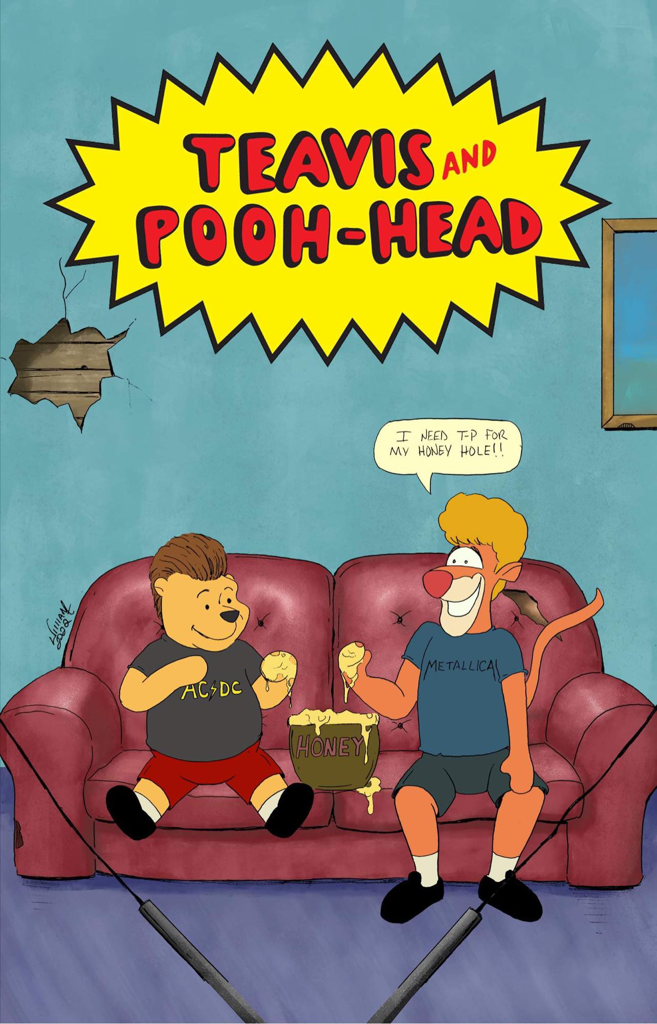 11x17 Original Pencils for Published Cover Art - DYP Teavus and Pooh-Head