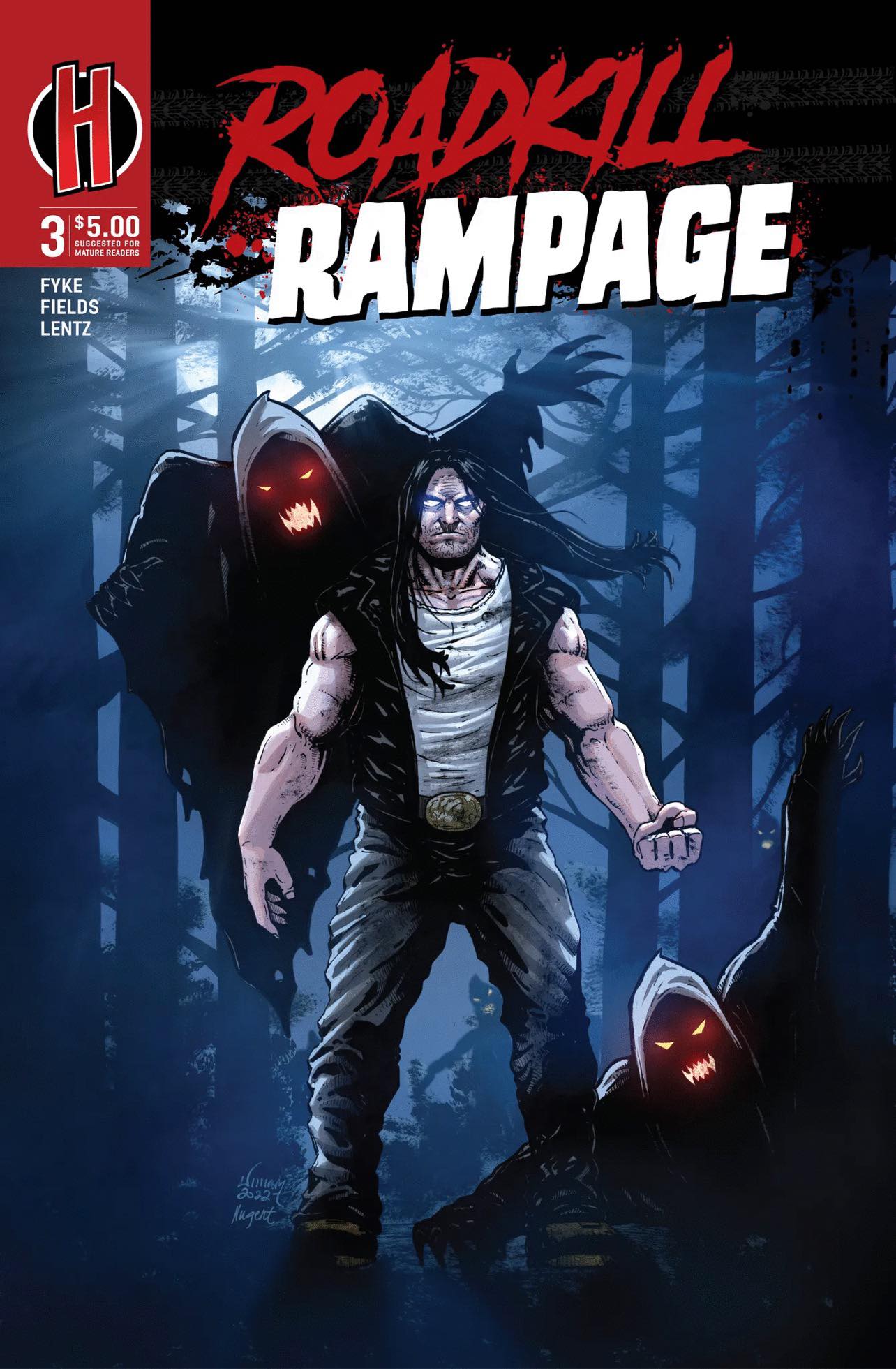 11x17 Roadkill Rampage #3 - Inks for Published Cover