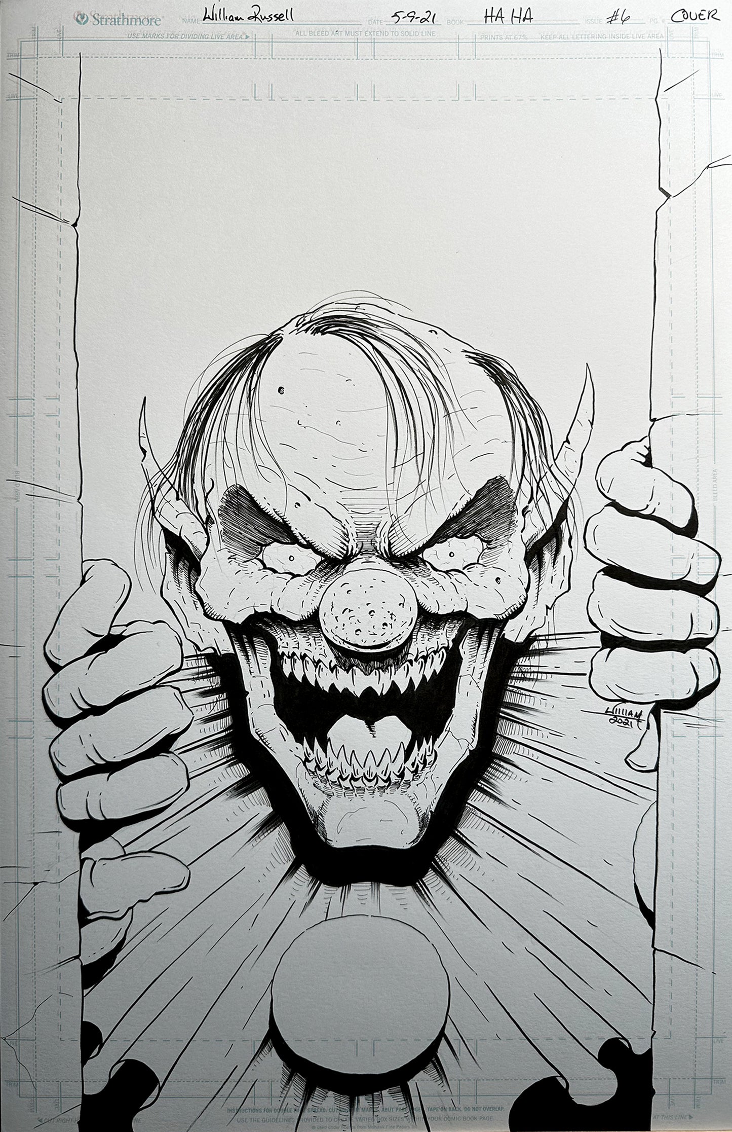 11x17 HAHA #6 Ink for Published Cover