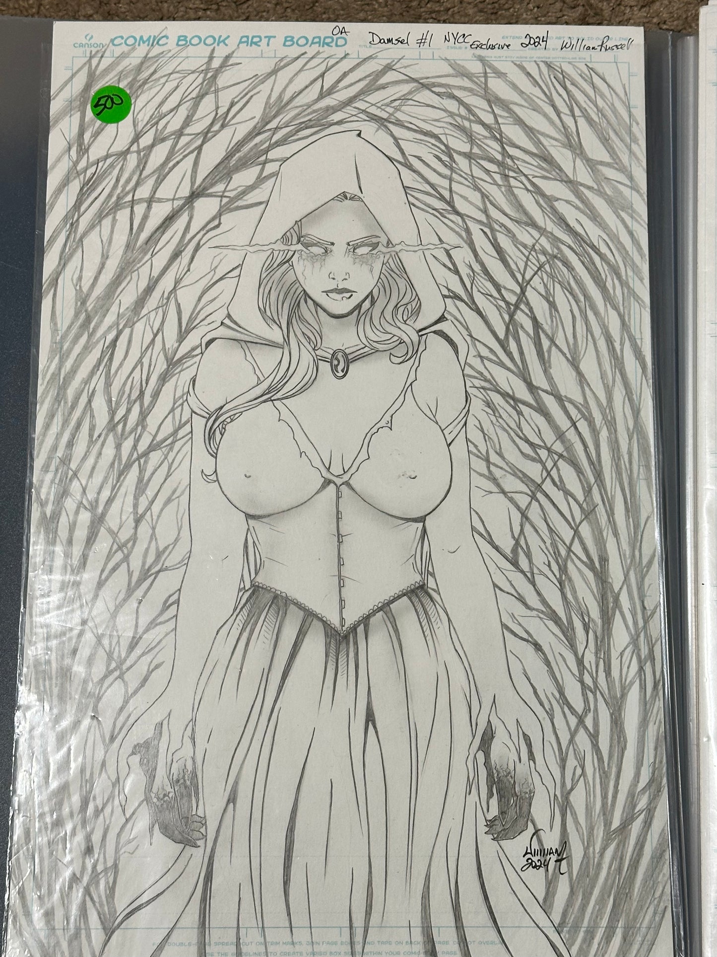 11x17 Original CoverPencils - Damsel #1 NYCC Exclusive - Published Cover