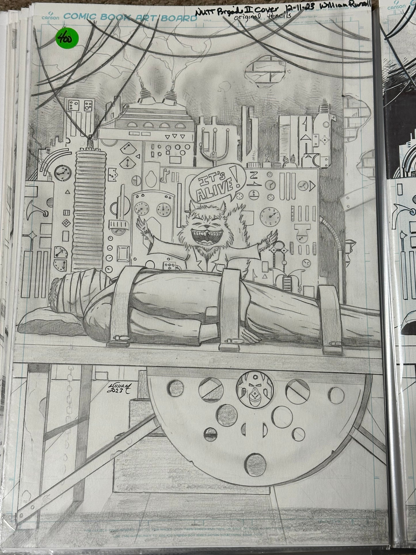 11x17 Original Pencils - Nutt Brigade #2 Kickstarter Exclusive - Published Cover