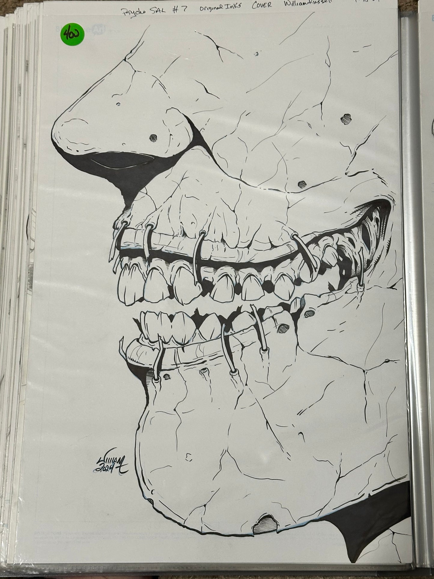 11x17 Original Cover INKS -Psycho Sal #7 - Published Cover