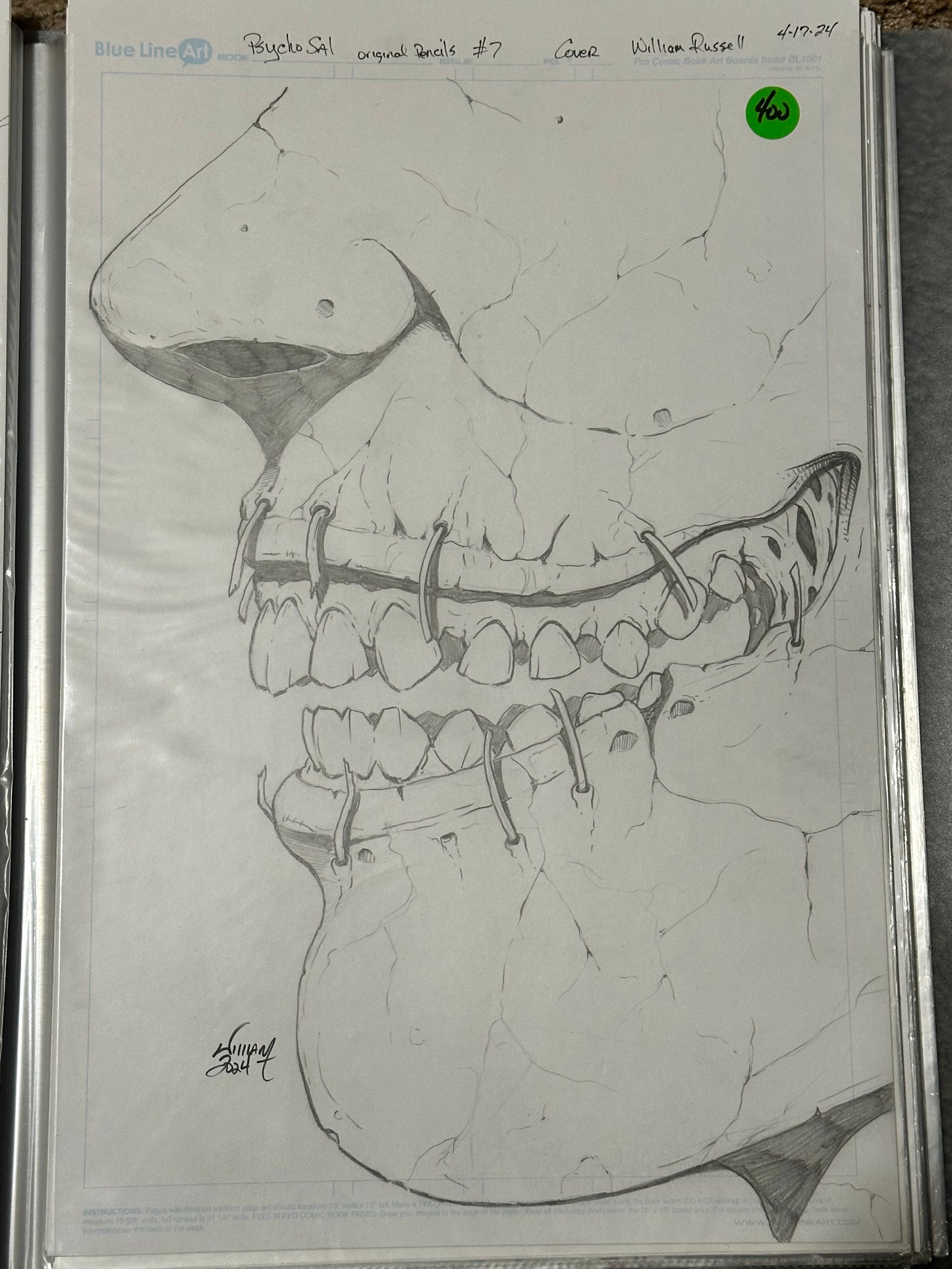 11x17 Original Cover Pencils -Psycho Sal #7 - Published Cover