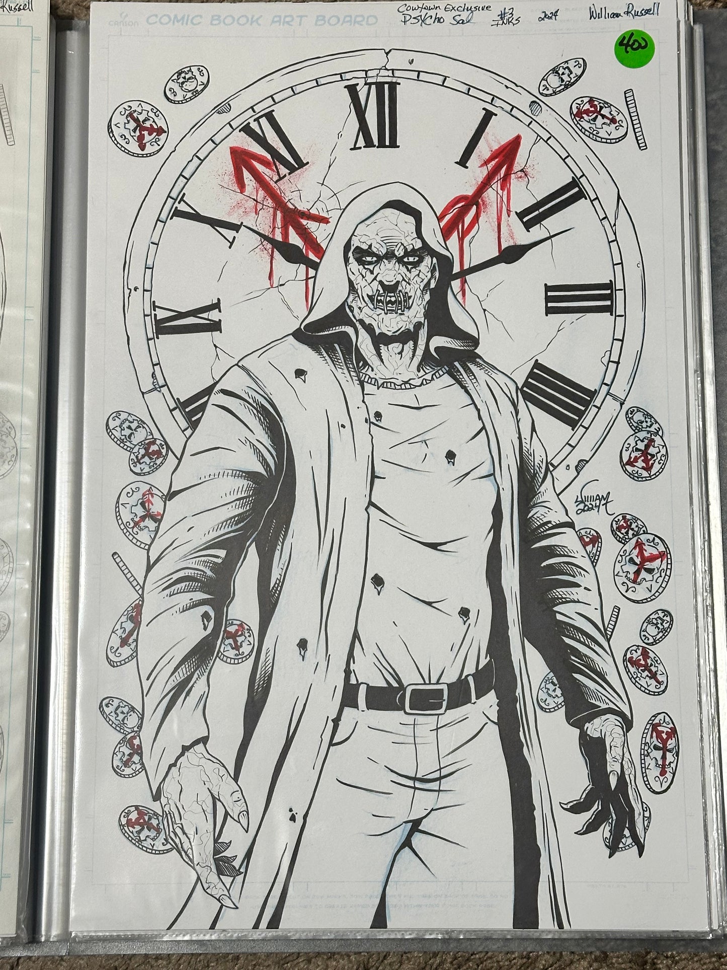 11x17 Original Cover INKS -Psycho Sal #3 - Cowtown Comicon Exclusive Published Cover