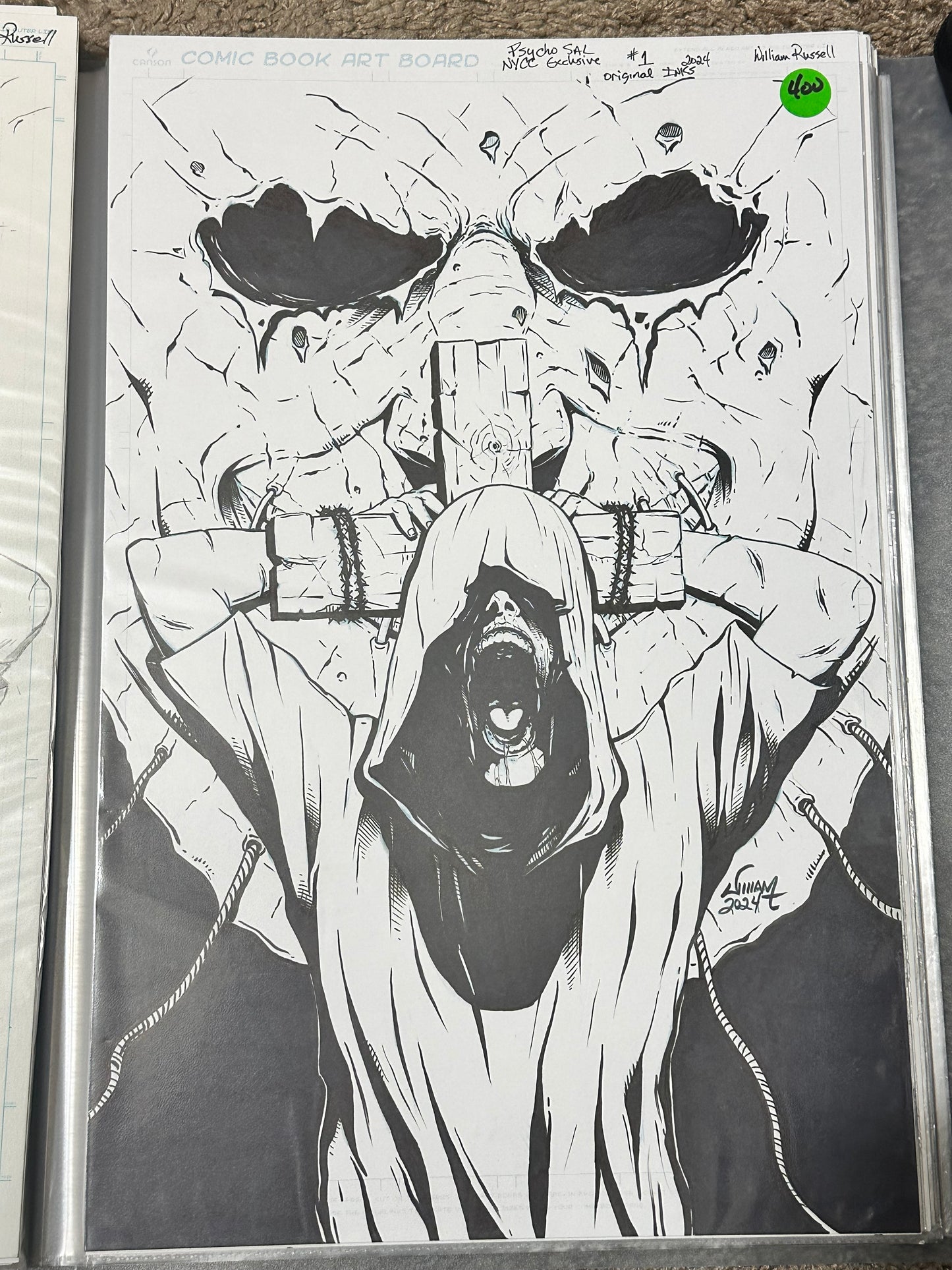 11x17 Original Cover INKS -Psycho Sal #1 - New York Comicon Exclusive Published Cover