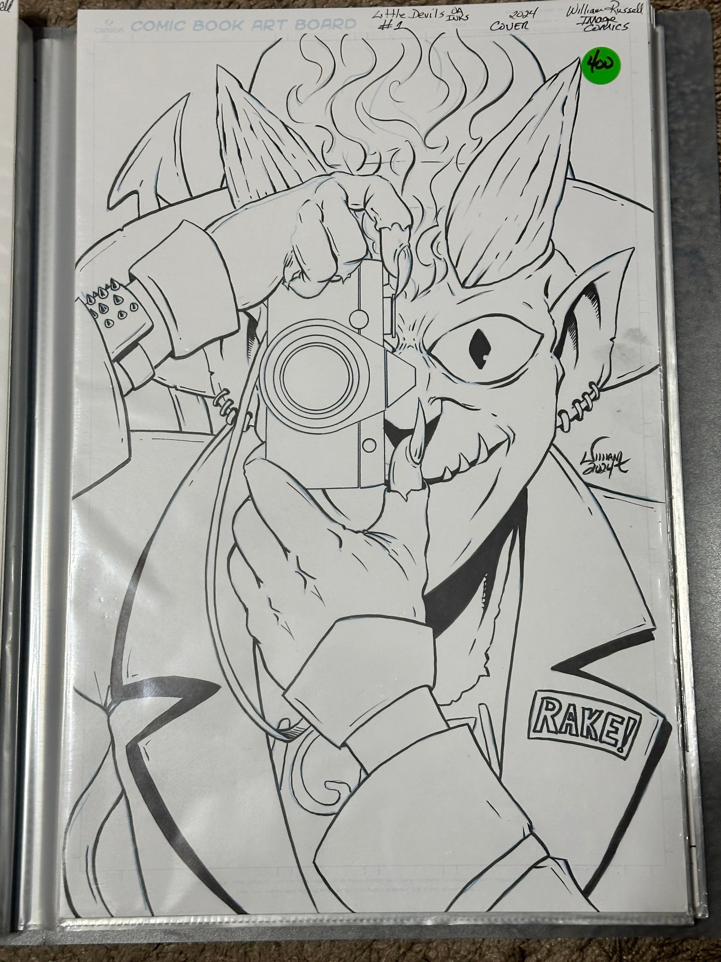 11x17 Original Cover Pencils - Lucky Devils #1 Virgin Image Comics Exclusive