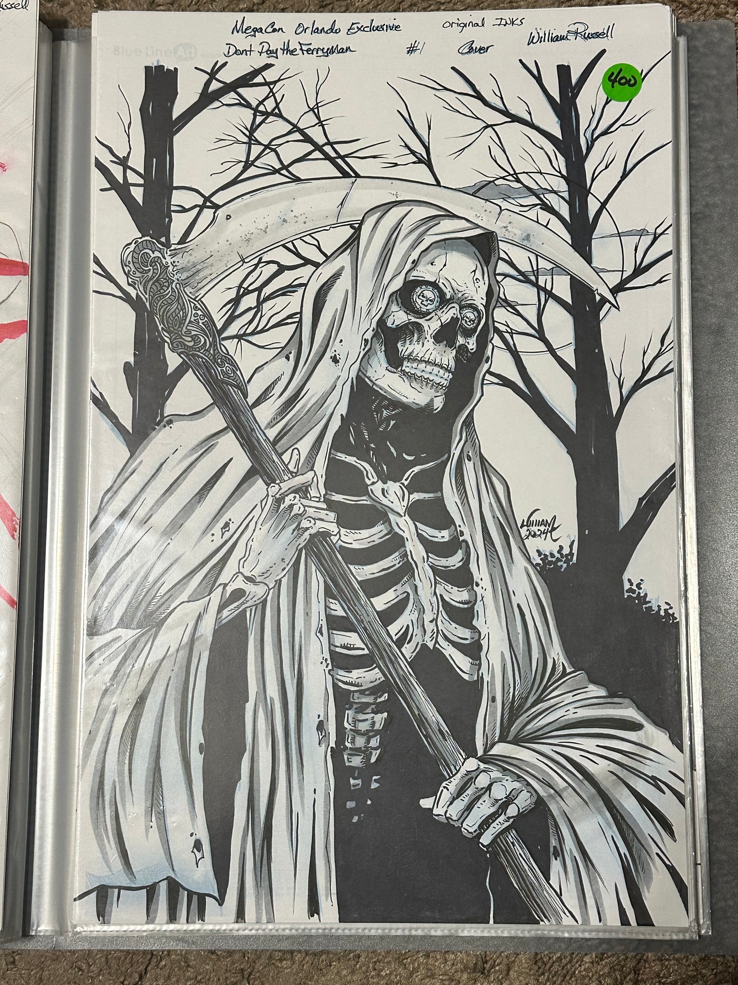 11x17 Original Cover INKS -Dont Pay the Ferryman #1 MegaCon Exclusive Published Cover