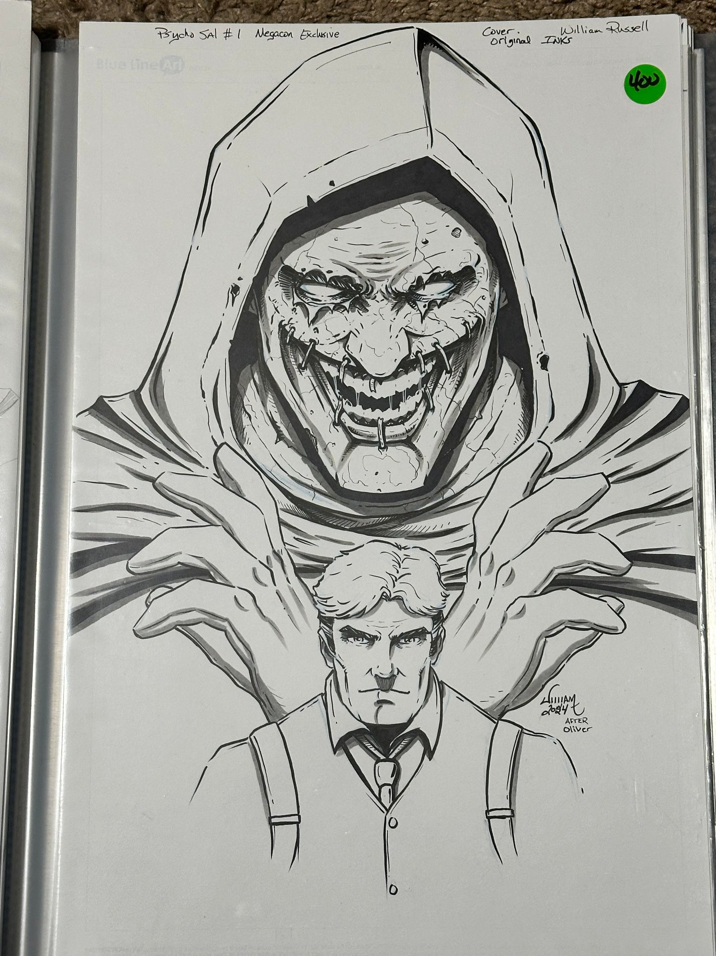 11x17 Original Cover INKS -Psycho Sal #1 MegaCon Orlando Exclusive Published Cover