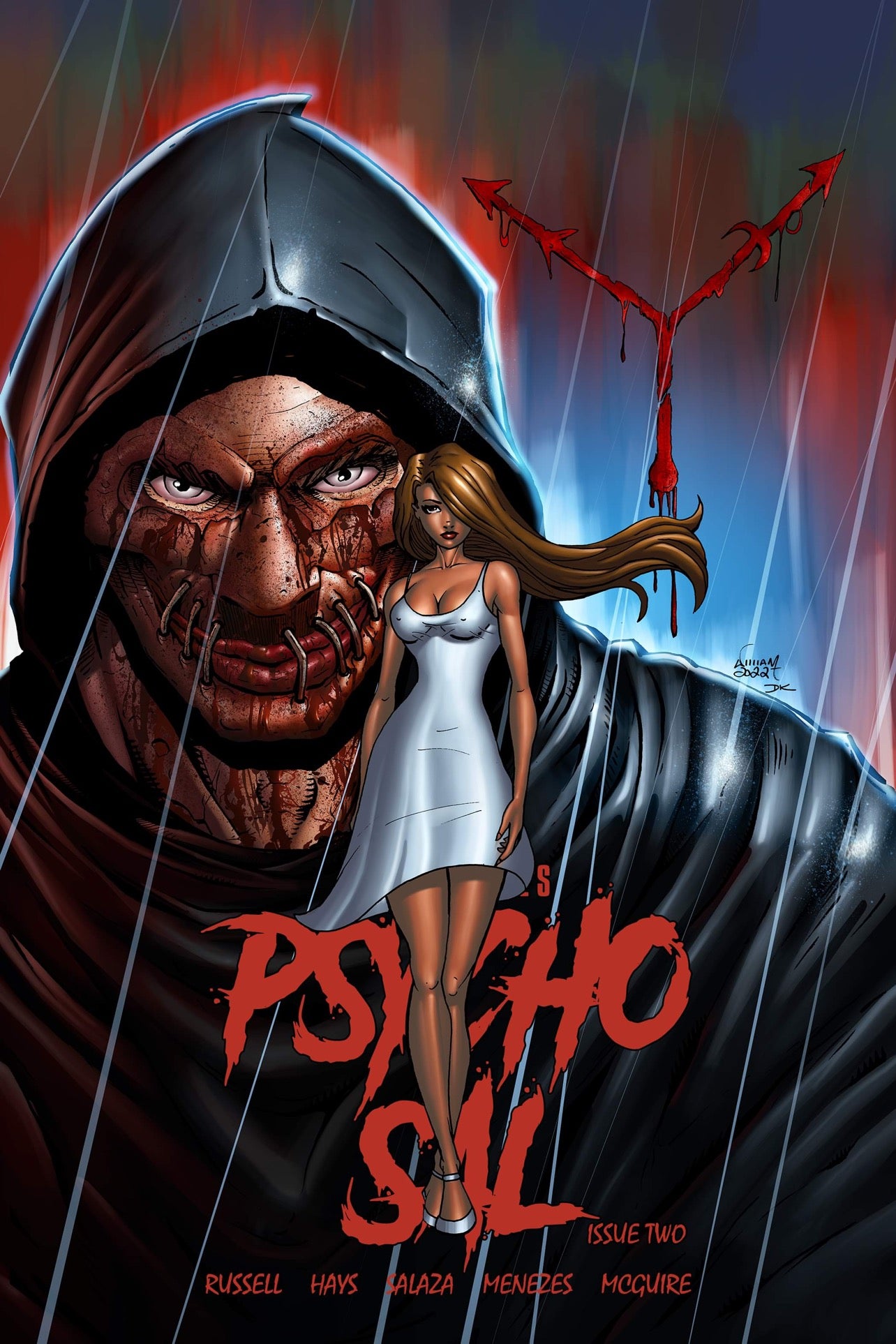 11x17 Original Interior Pencils - Psycho Sal #2 Interior Splash Page Published work