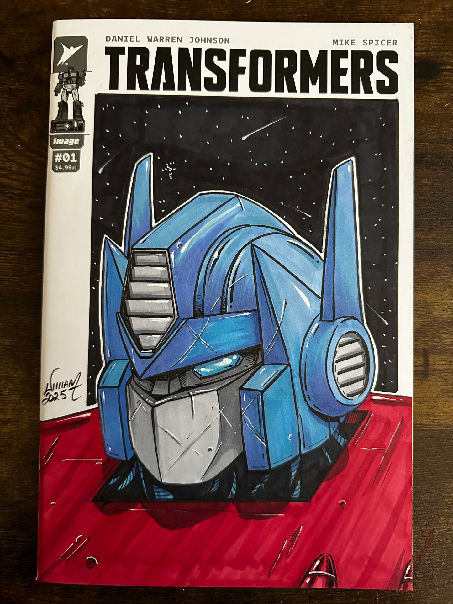 Head Shot Commission in Full Color on Blank Sketch Cover