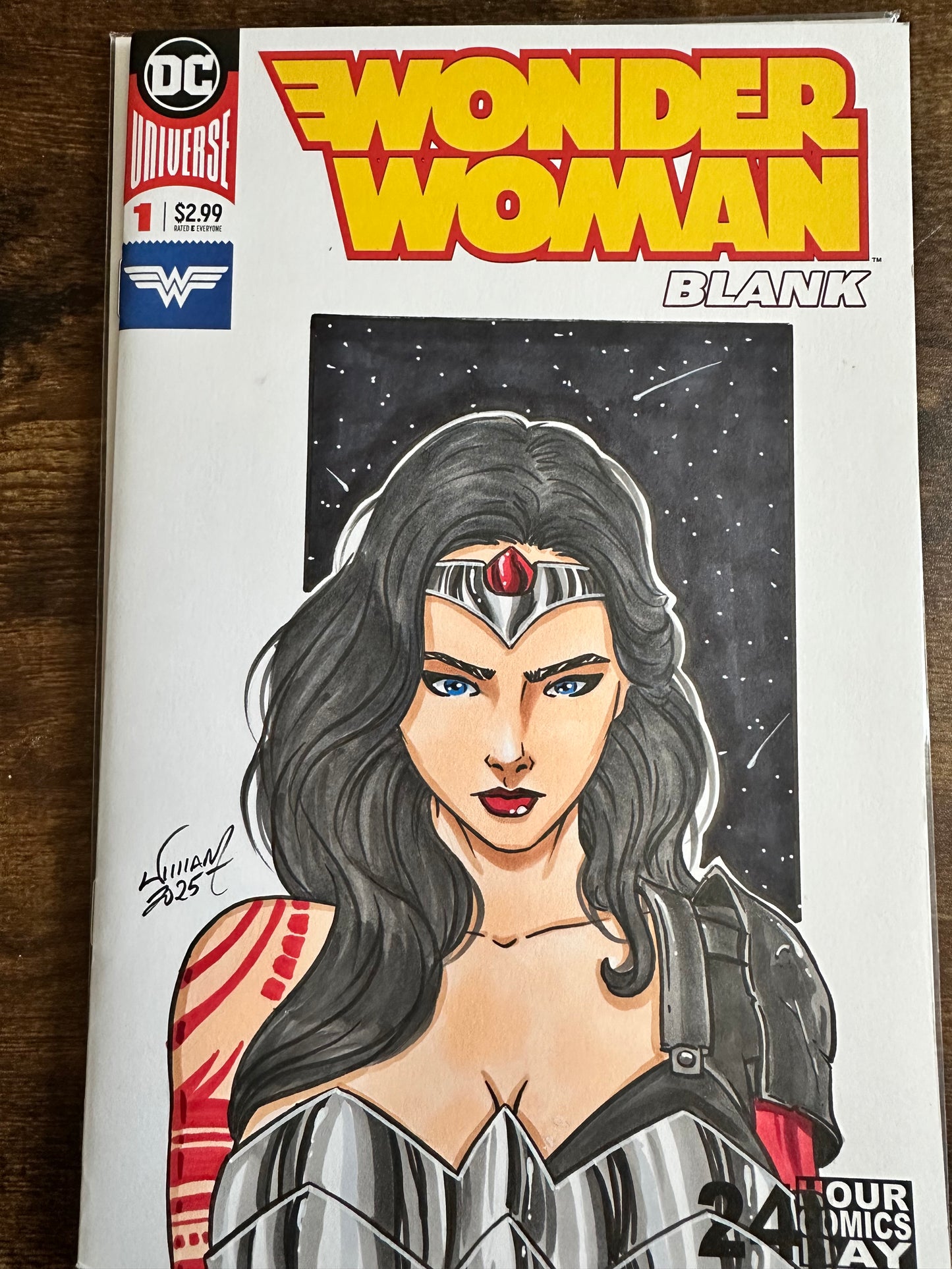 Head Shot Commission in Full Color on Blank Sketch Cover