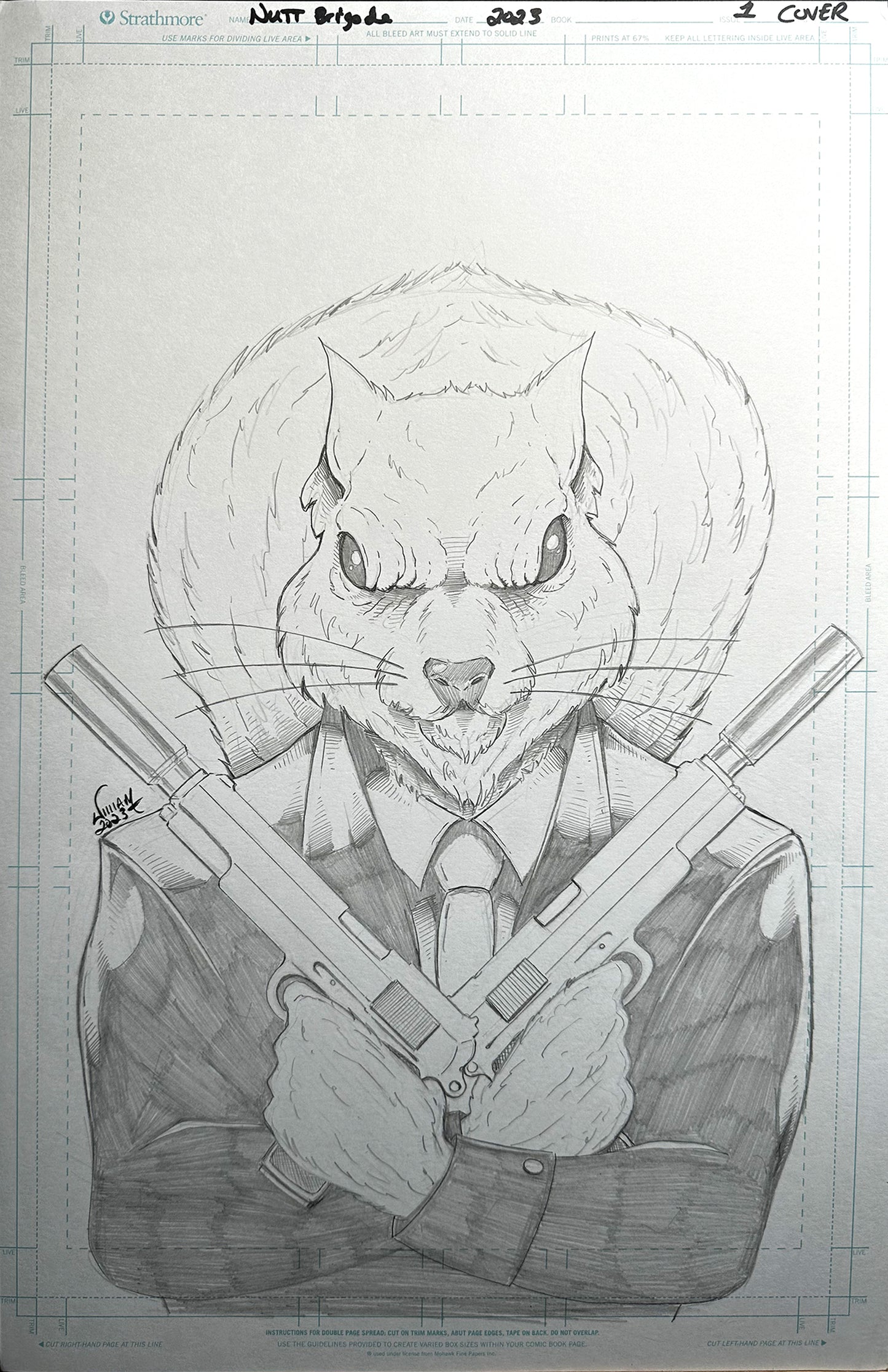 11x17 Original Pencils - Nutt Brigade #1 Kickstarter Exclusive