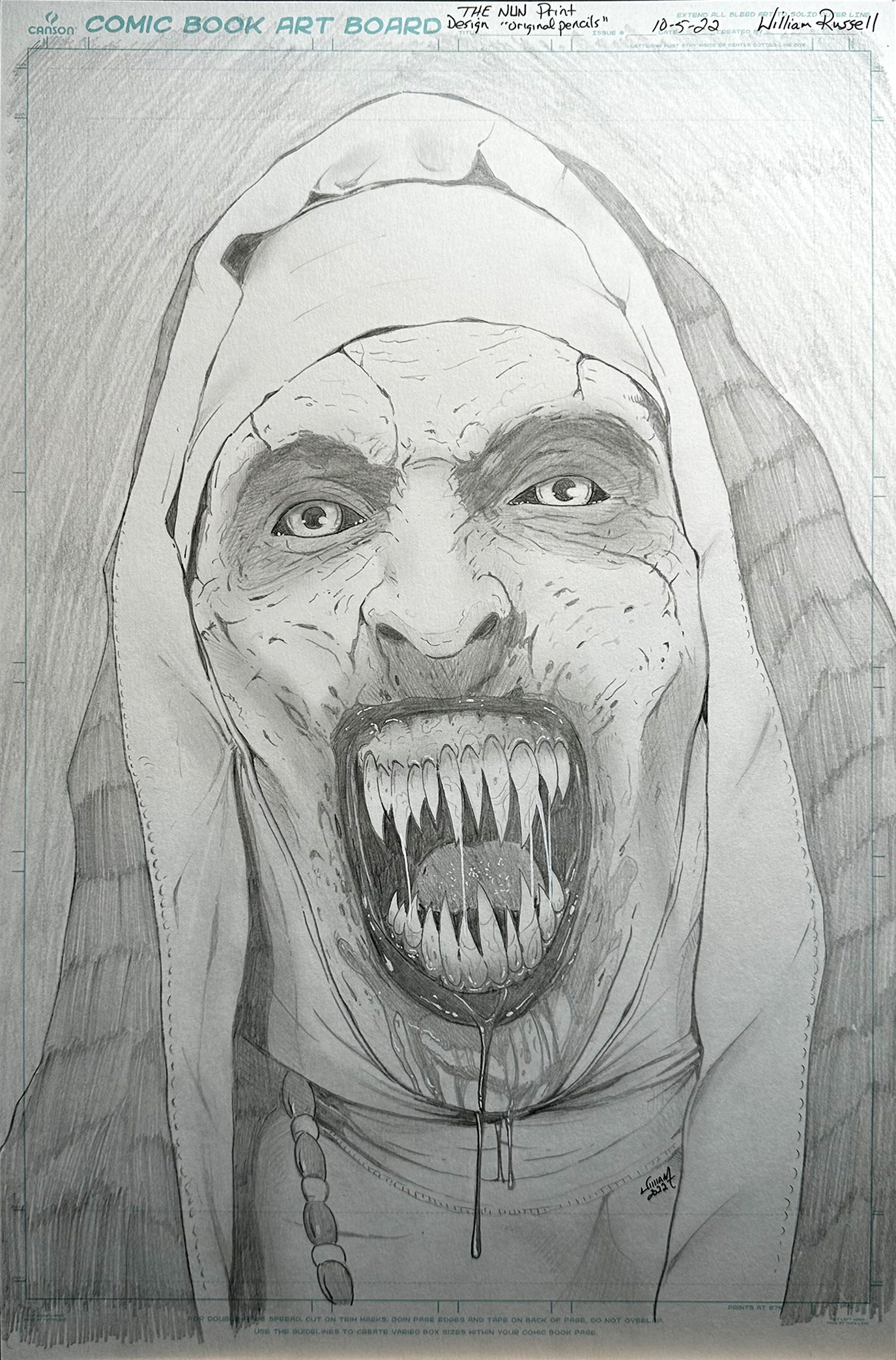 11x17 original pencils - The Nun
