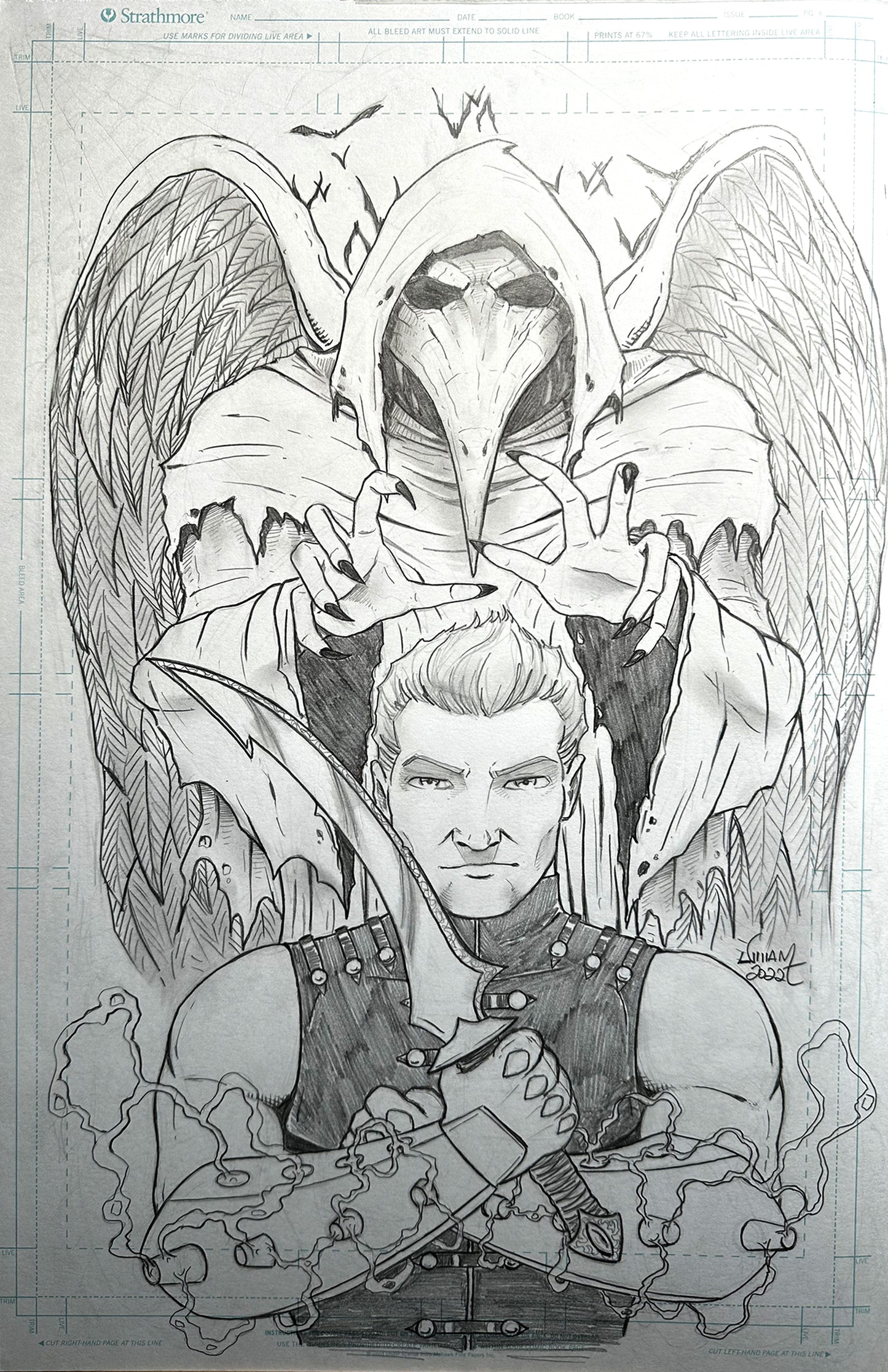 11x17 Orphan Bloodline #2 - Pencils for Published Cover