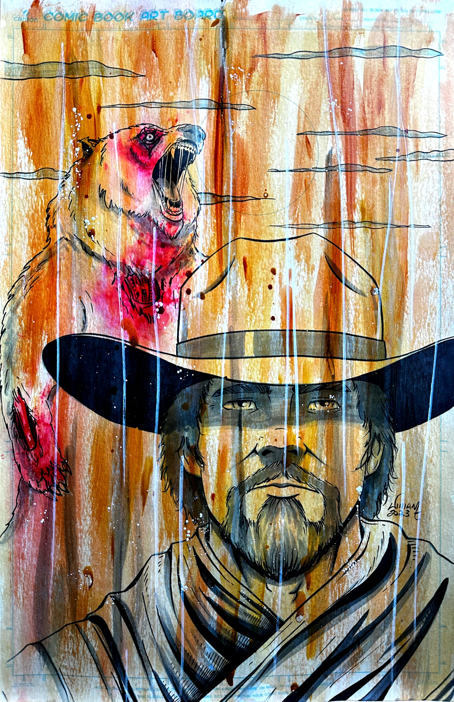 11x17 Pale Rider #4 - Original Ink/Color for Published Cover