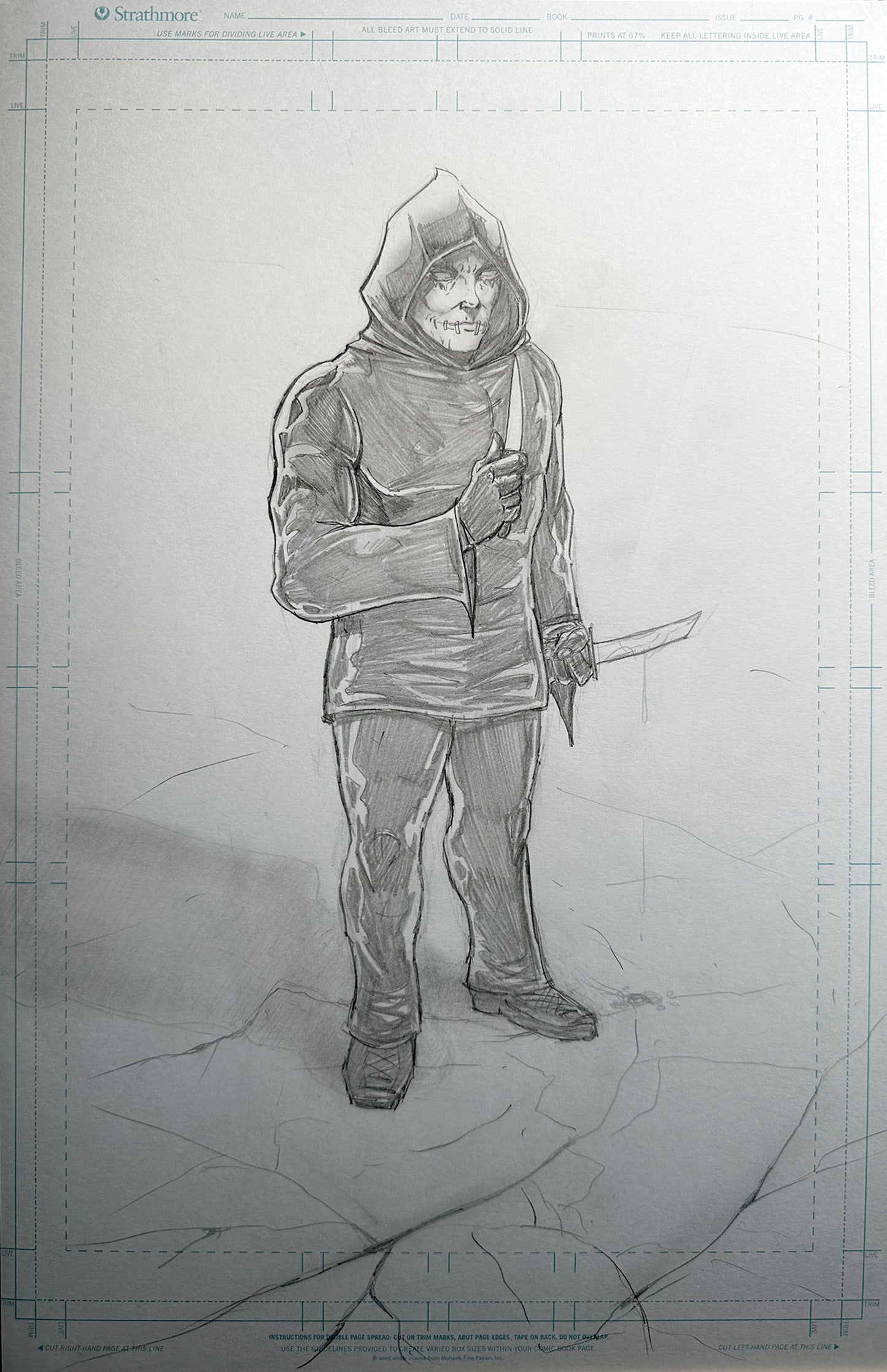 11x17 Psycho Sal #1 EDS Exclusive - Pencils for Published Cover