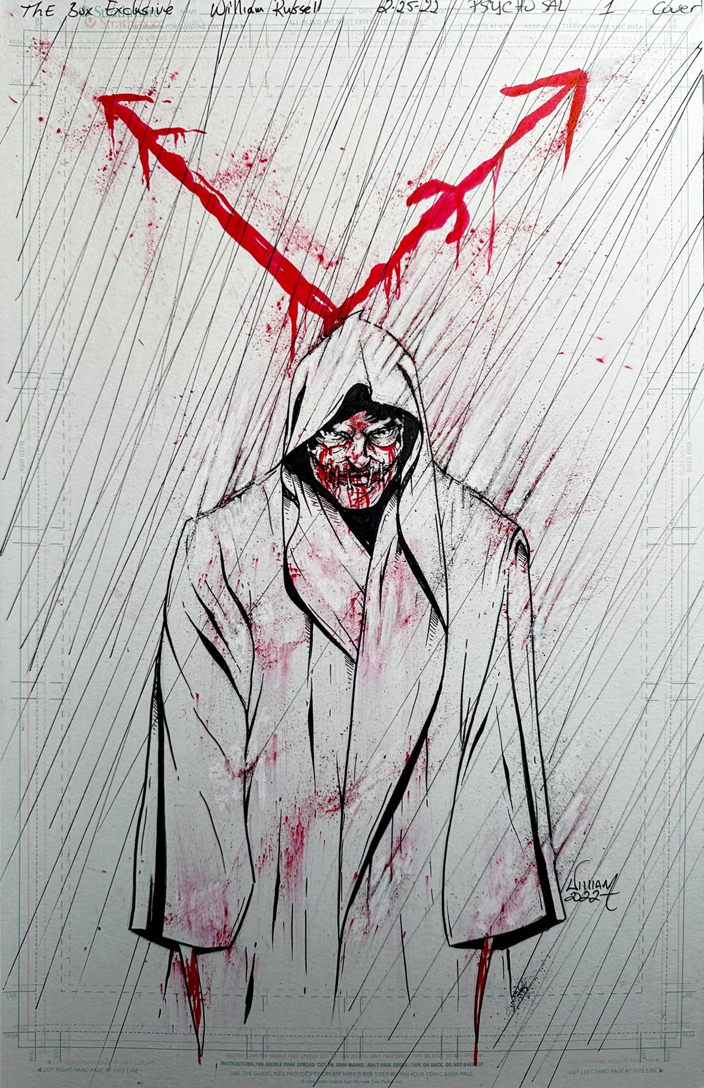 11x17 Psycho Sal #1 The Box - Ink for Published Cover