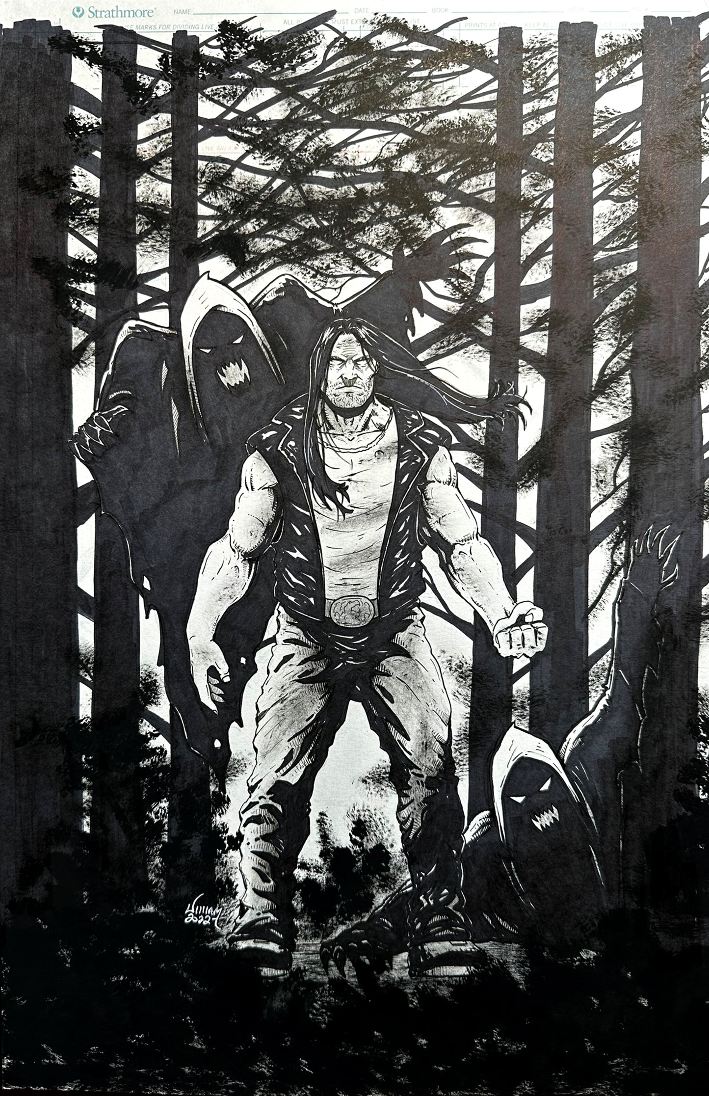 11x17 Roadkill Rampage #3 - Inks for Published Cover