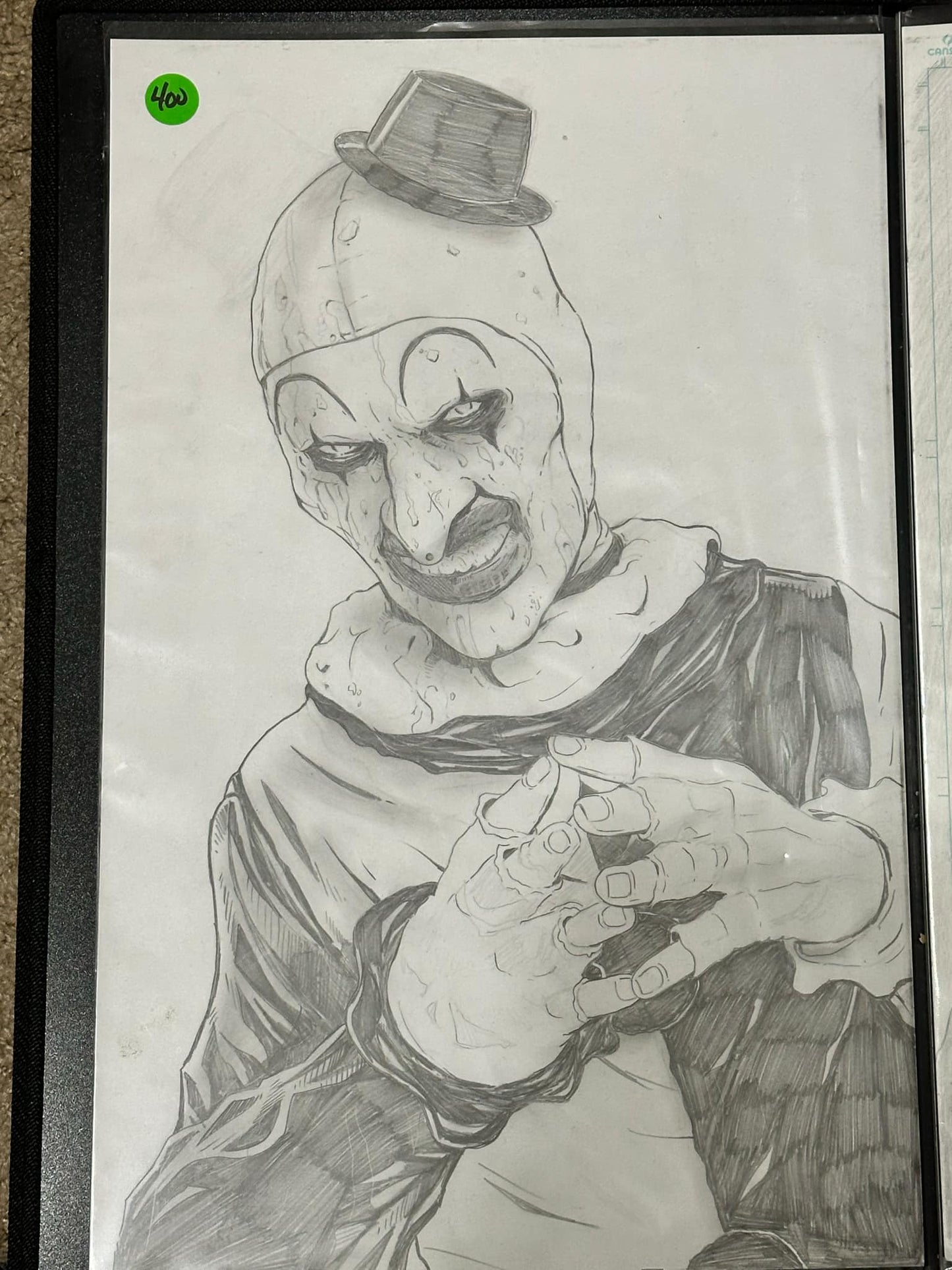 11x17 original pencils - Art the Clown