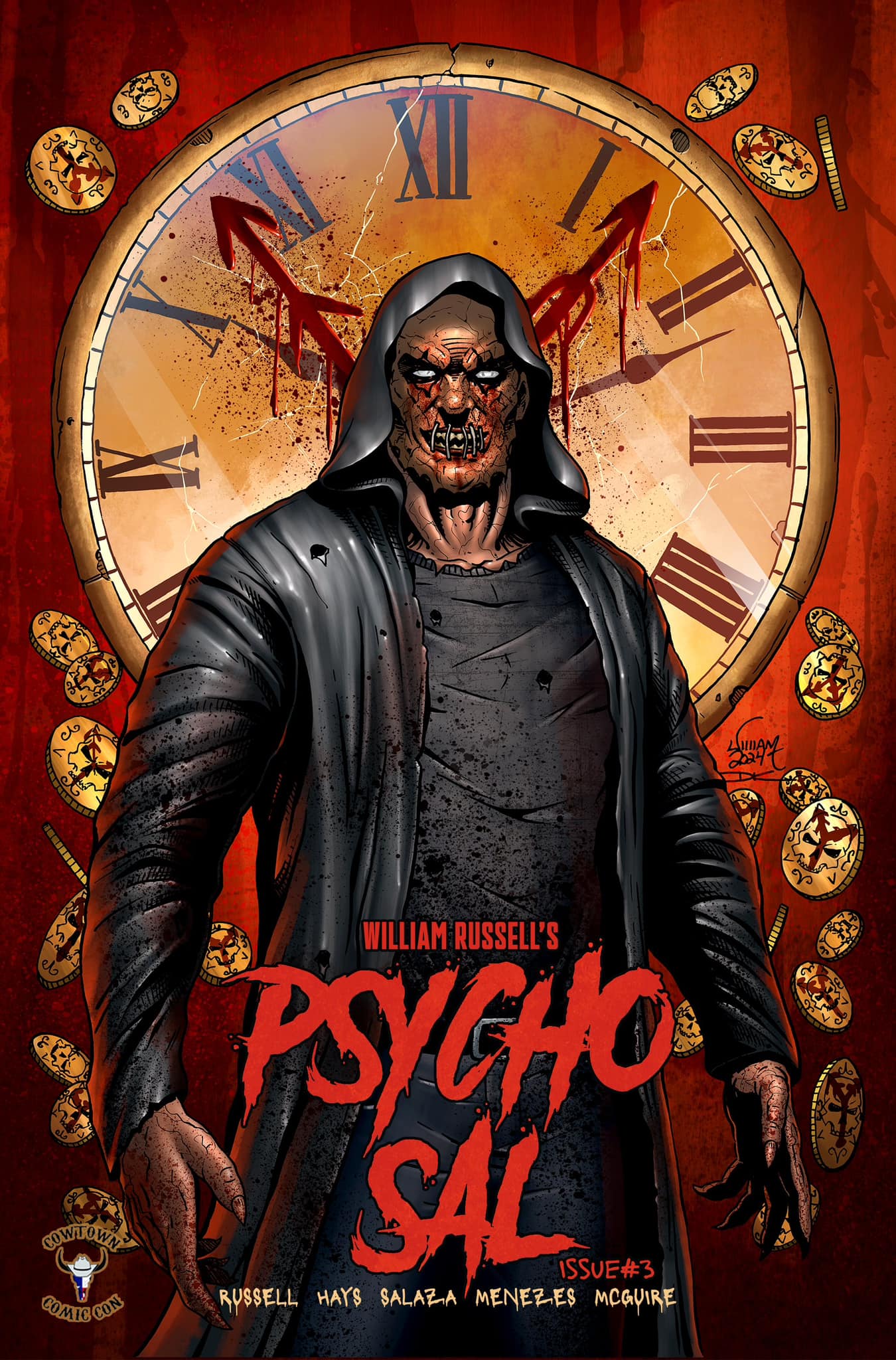 11x17 Original Cover INKS -Psycho Sal #3 - Cowtown Comicon Exclusive Published Cover