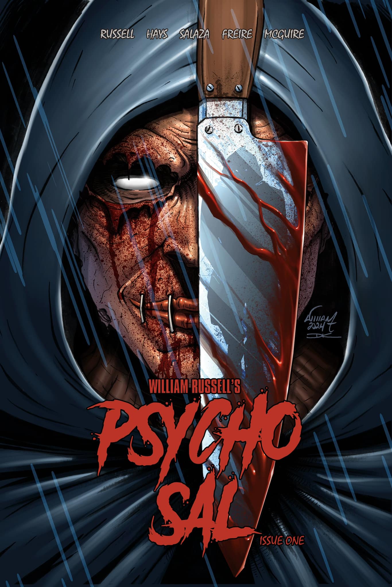 11x17 original Cover INKS -Psycho Sal #1 Big Time Collectibles Exclusive - Published Cover