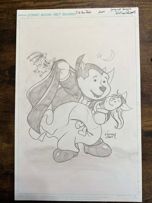 11x17 DO YOU POOH - NASTY NICK OA Pencils for Published Cover