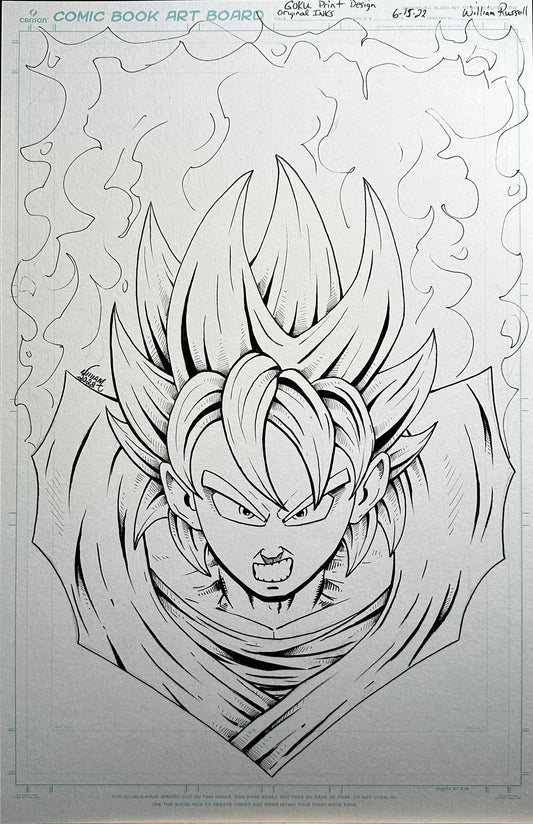 11x17 Goku - Ink