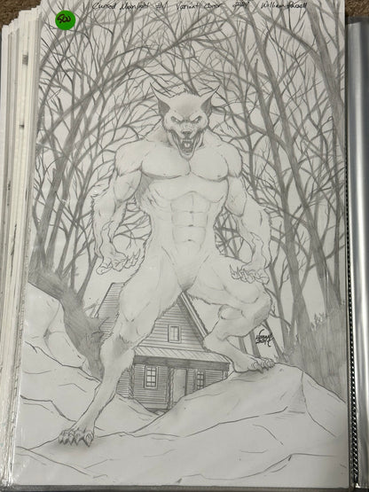 11x17 Original Cover Pencils - Cursed Moonlight - Kickstarter Exclusive Published Cover A