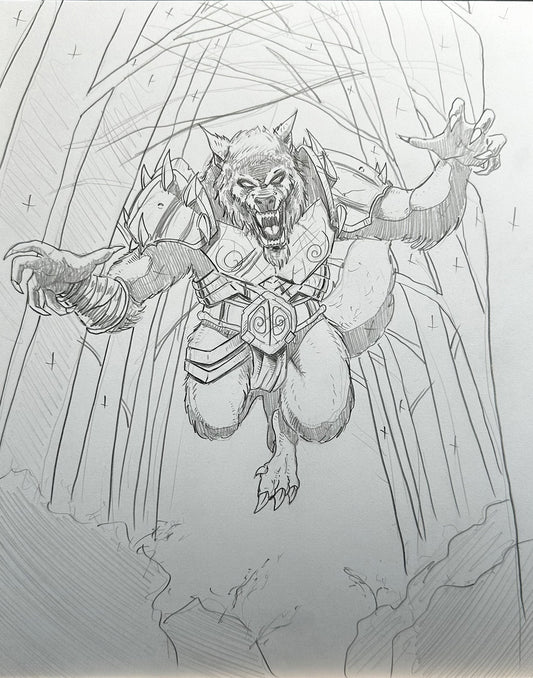 8.5x11 Werewolf - Pencils