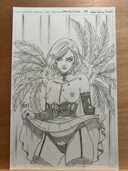 11x17 Original Cover Pencils - Path of the Pale Rider #8 Naughty Published Cover