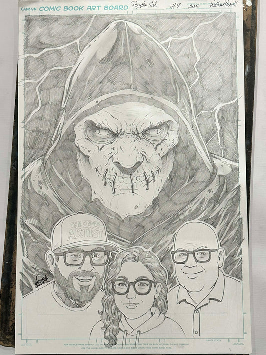 11x17 Original Cover Pencils -Psycho Sal #9  - Published Cover