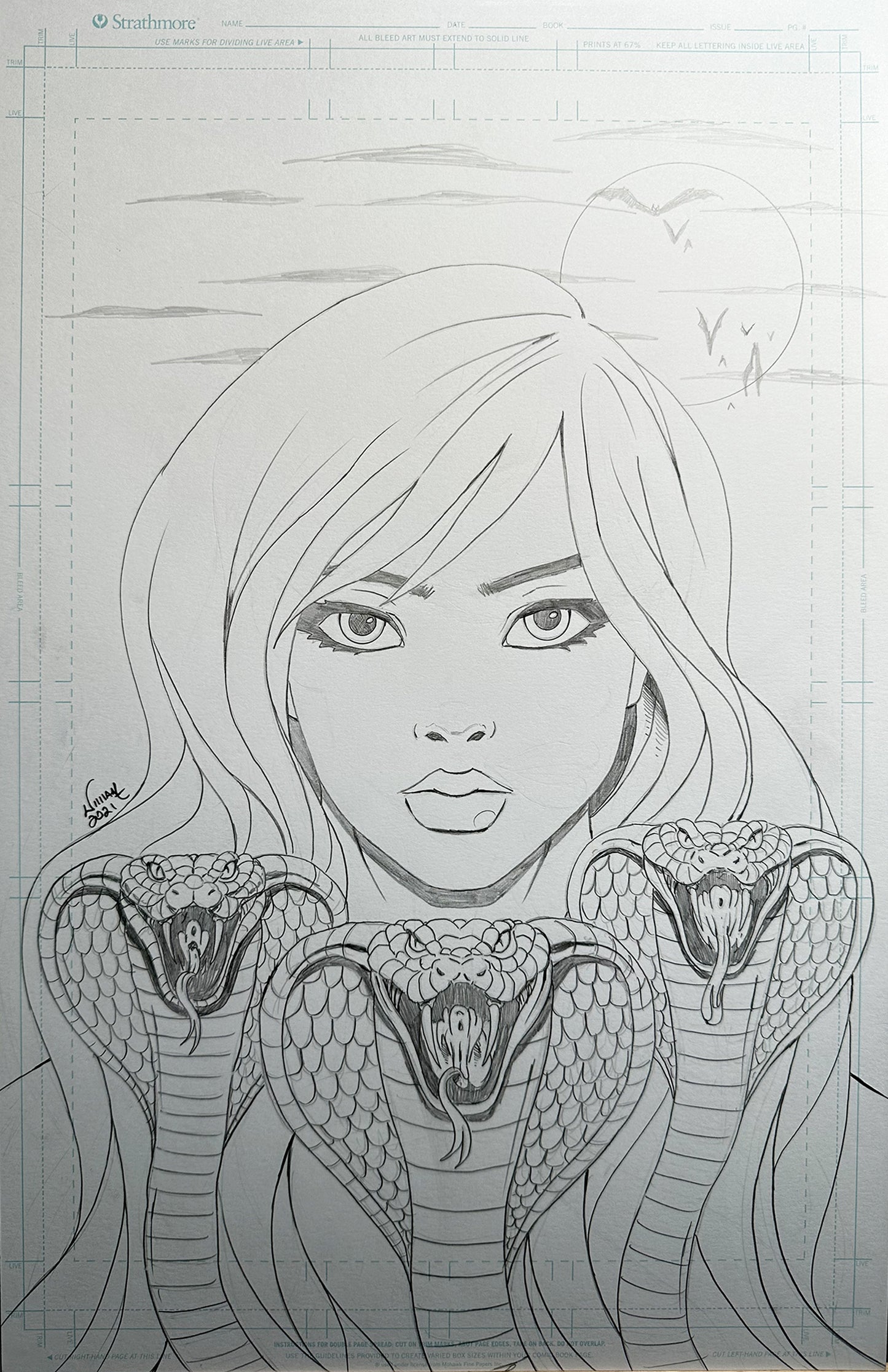 11x17 Queen Cobra - Pencils