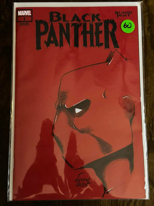 Sketch Cover - Black Panther B&W Head Sketch