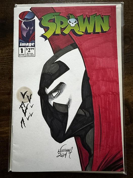 Sketch Cover - Spawn Full Color Head Sketch